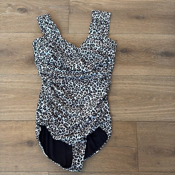 Albion Savannah one piece swimsuit cheetah leopard print Sz S - Picture 1 of 3